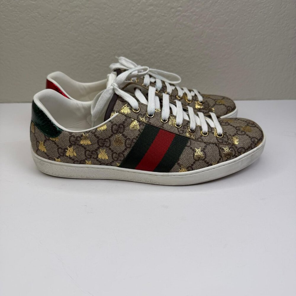 Mens Gucci Ace GG Supreme "Bees' Sneakers U.S. Size 8.5 - Picture 8 of 12